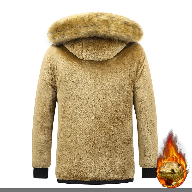Winter Parka Fleece Lined Thick Warm Hooded Coobsert